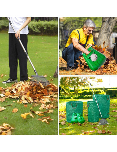 Rastrillo para Hojas GreatBuddy 25 Púas 1.2 kg Mango Ajustable