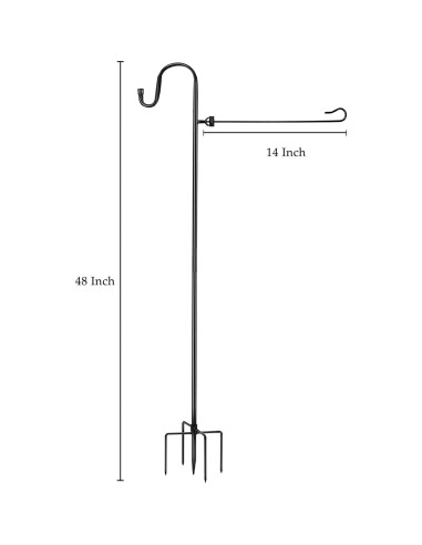 Soporte para Bandera de Jardín GQP261 121.92 cm con Clip Antiviento