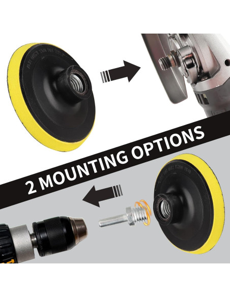 100 Discos de Lijado 4" Boounyatin con Adaptador 8mm