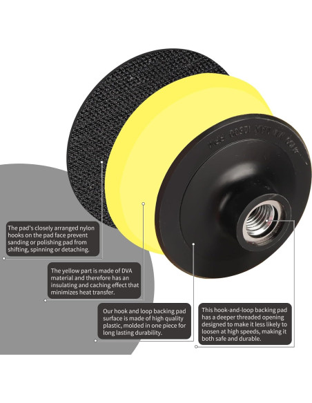 100 Discos de Lijado 4" Boounyatin con Adaptador 8mm