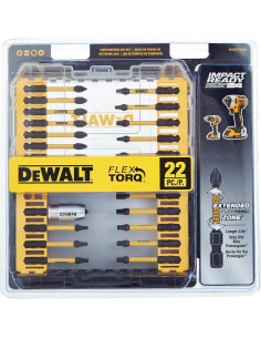 Juego de Puntas DEWALT FlexTorq 22 Piezas para Impacto 2