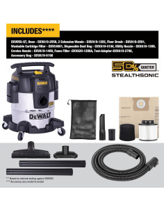 Aspiradora de Taller DEWALT DXV05S-QT 5 Galones 4 HP Húmeda y Seca 2