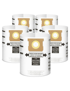 5 Bolsas de Vacío PETOX para Shop Vac 5-8 Galones