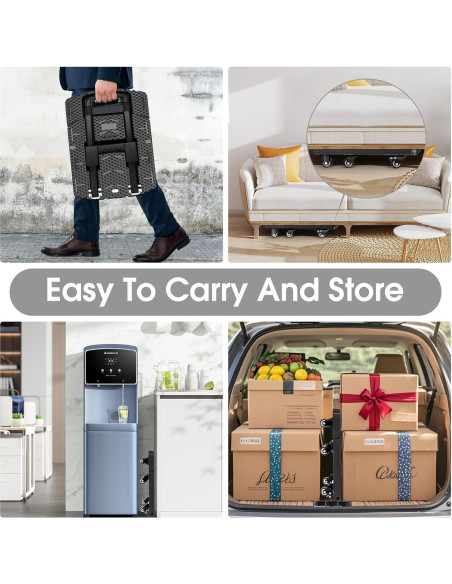 Carro de Mano Plegable Voipvvii 226.8 kg 6 Ruedas Giratorias