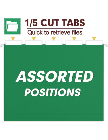 Carpetas Colgantes HERKKA Verde Reforzadas 30 Unidades A4