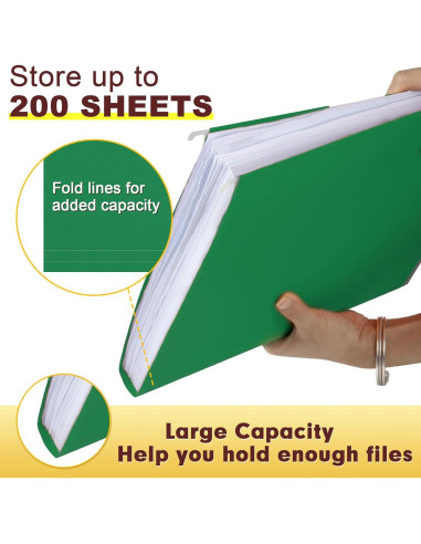 Carpetas Colgantes HERKKA Verde Reforzadas 30 Unidades A4