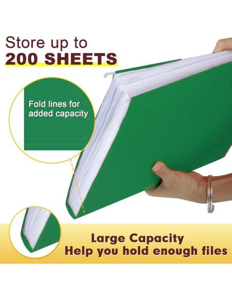 Carpetas Colgantes HERKKA Verde Reforzadas 30 Unidades A4