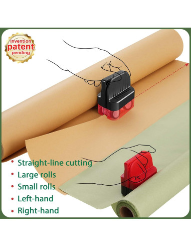 Cortador de Papel de Regalo LIZAAL 2 Paquetes con Ruedas