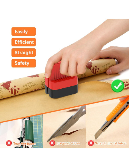 Cortador de Papel de Regalo LIZAAL 2 Paquetes con Ruedas