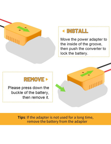 Adaptador para Batería Dewalt 20V Kzreect con Interruptor