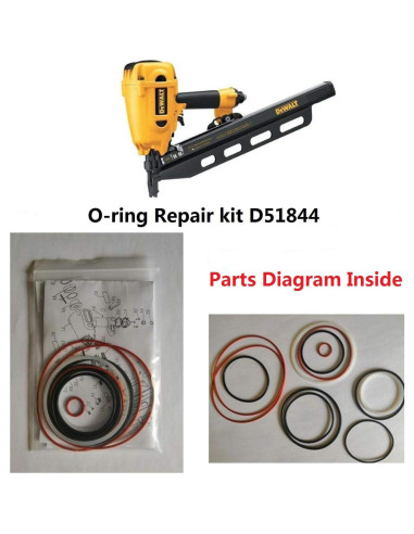Kit O-ring DeWALT D51844 D51845 D51822 Mantenimiento