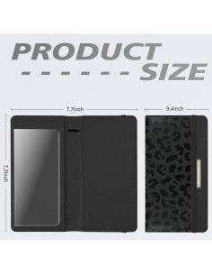 Cubierta de Chequera Kakurookie con Bloqueo RFID - Leopardo-Negro 2