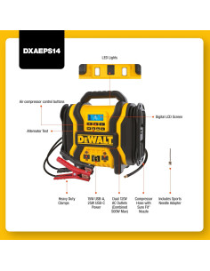 Arrancador DEWALT DXAEPS14-T2 2000A Batería 12V con Inversor 2