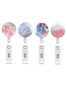 Paquete de 4 Clips de Insignia Retráctiles Yuntop 61cm