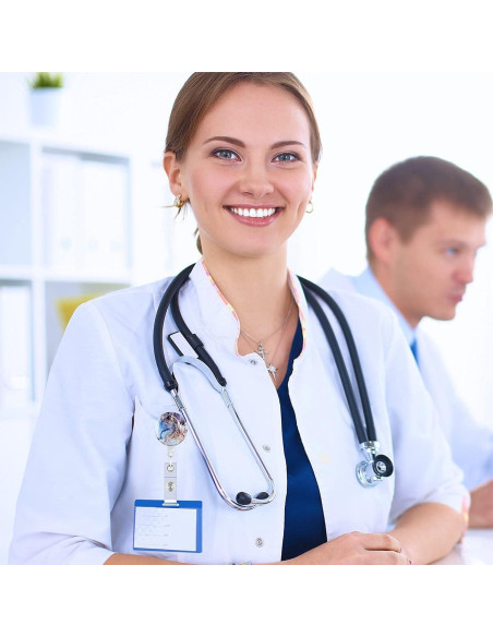 Paquete de 4 Clips de Insignia Retráctiles Yuntop 61cm