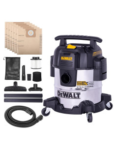 Aspiradora DEWALT Húmeda y Seca 5 Galones 4 HP Silenciosa