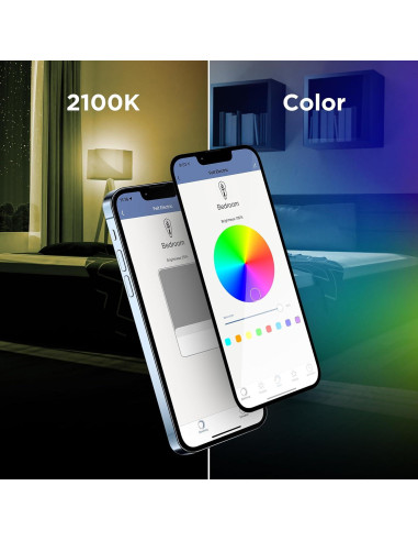 Bombilla Inteligente ST21 Feit Electric 6W RGBW Regulable 3 Unidades