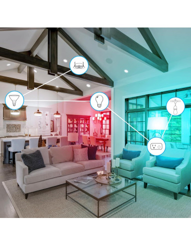 Bombilla Inteligente ST21 Feit Electric 6W RGBW Regulable 3 Unidades