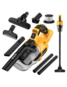 Aspiradora Inalámbrica KXX 20V 500W HEPA 5 en 1 Amarilla