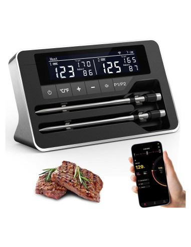 Termómetro de Carne Inalámbrico NoWoW BQ50-2 con 2 Probetas