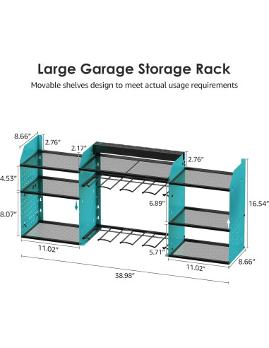 Estación de Carga de Herramientas CCCEI Azul 99 cm 8 Soportes