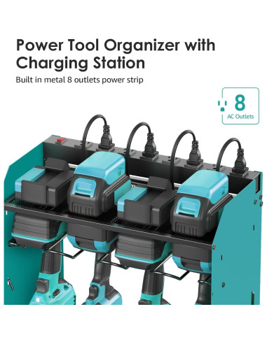 Estación de Carga de Herramientas CCCEI Azul 99 cm 8 Soportes