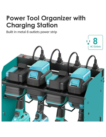Estación de Carga de Herramientas CCCEI Azul 99 cm 8 Soportes