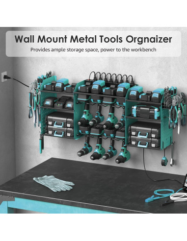 Estación de Carga de Herramientas CCCEI Azul 99 cm 8 Soportes