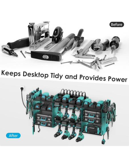 Estación de Carga de Herramientas CCCEI Azul 99 cm 8 Soportes