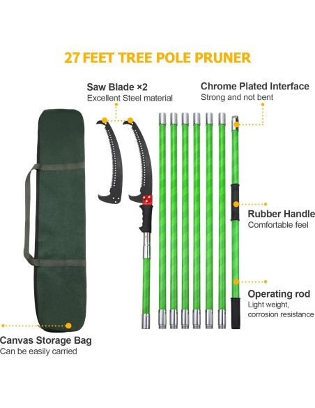 Podadora de Poste Likeem 8,23 m con Hoja de Acero