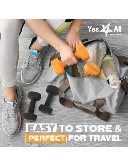 Pesas de Mano Neopreno Yes4All 6.8 kg Antideslizantes Hexagonales