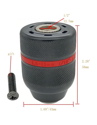 Mandril sin llave Kimgu 2-13mm para taladros eléctricos