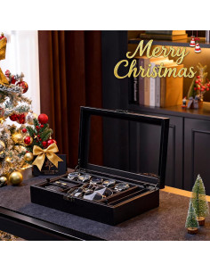 Caja de Joyería ProCase para Hombres - Organizador de Relojes 5 Compartimentos 2