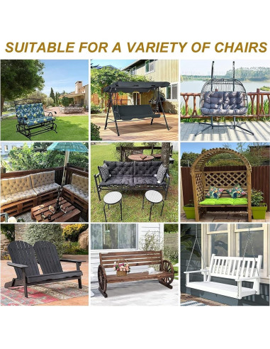 Cojín de Reemplazo para Columpio YXMKJOS 3 Plazas Impermeable