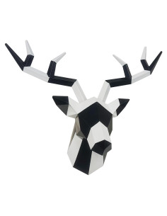 Cabeza de Ciervo Geométrica de Resina Keygift 35.56x30.48cm