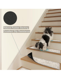 Tread de Escalera Antideslizante Tiveney 15PCS 20x76cm Caqui 2