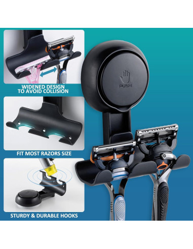 Soporte de Ventosa TAILI para Afeitadora y Toallas - 2 Paquetes