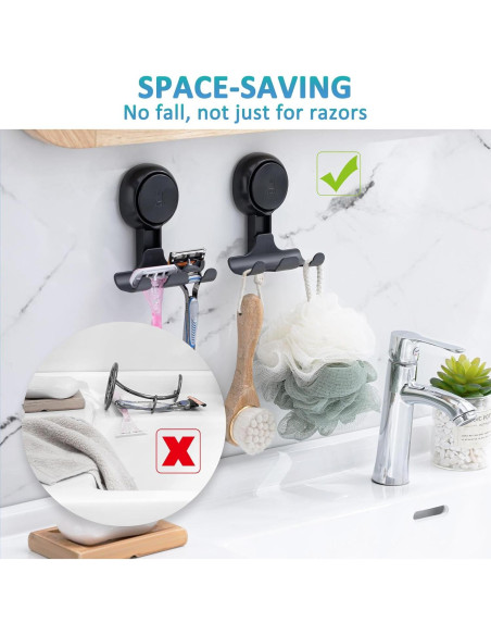 Soporte de Ventosa TAILI para Afeitadora y Toallas - 2 Paquetes