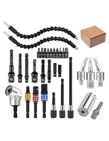 Juego de Extensión de Brocas Flexible Grednfhat 32 Piezas