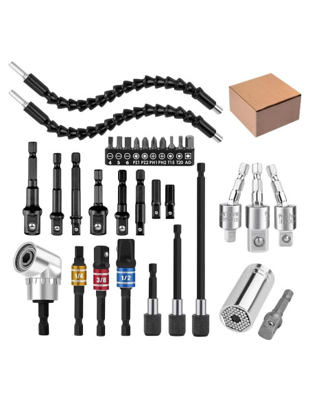 Juego de Extensión de Brocas Flexible Grednfhat 32 Piezas