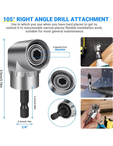 Juego de Extensión de Brocas Flexible Grednfhat 32 Piezas