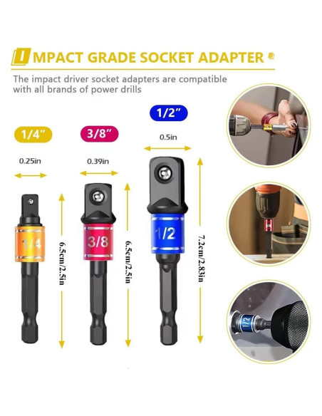 Juego de Extensión de Brocas Flexible Grednfhat 32 Piezas