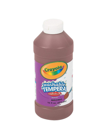 Pintura Tempera Lavable Crayola Artista II Marrón 500 ml