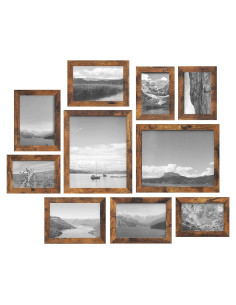 Conjunto de 10 Marcos de Fotos SONGMICS en Marrón Rústico
