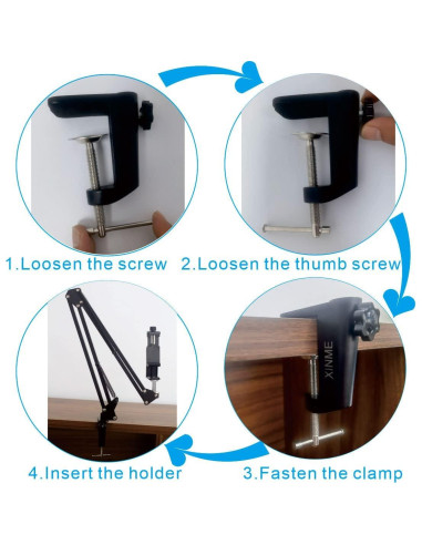 Abrazaderas C de Reemplazo XINME 2-Pack para Lámparas y Micrófonos