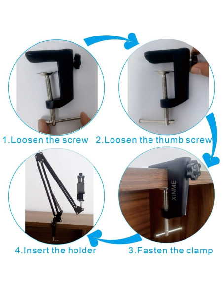 Abrazaderas C de Reemplazo XINME 2-Pack para Lámparas y Micrófonos