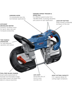 Sierra de Banda Bosch GCB18V-5N 18V 12,7 cm Inalámbrica 2