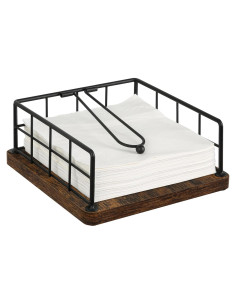 Soporte para Servilletas YINMIT de Madera Granja 19.6x19.6 cm