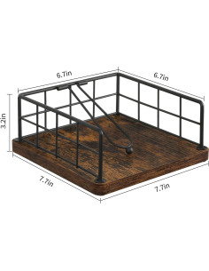 Soporte para Servilletas YINMIT de Madera Granja 19.6x19.6 cm 2