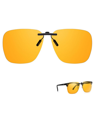 Gafas Clip-On TJUTR para Bloqueo de Luz Azul Amarillo